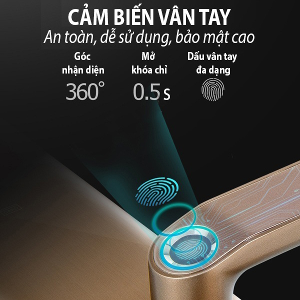 Khóa điện tử vân tay Bosch ID450 - ảnh 1