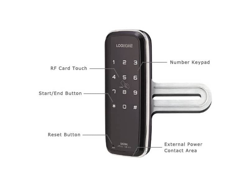 Khóa cửa kính mã số - thẻ Evernet LH300 - ảnh 2
