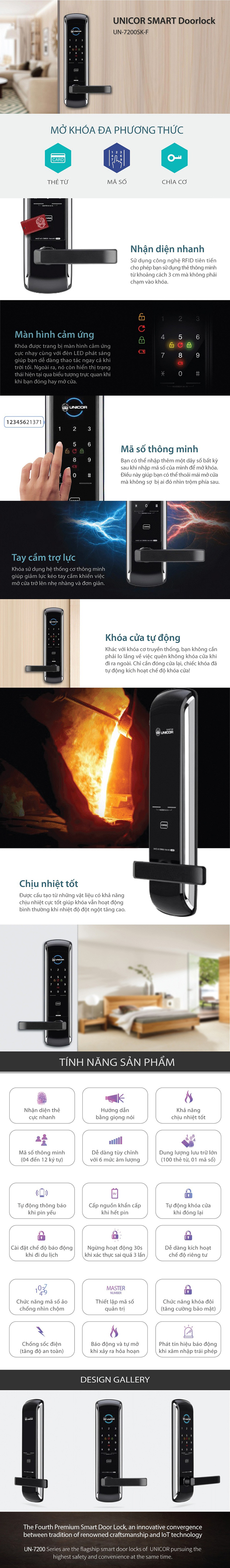 Khóa cửa điện từ Unicor UN-7200SK-F - ảnh 3