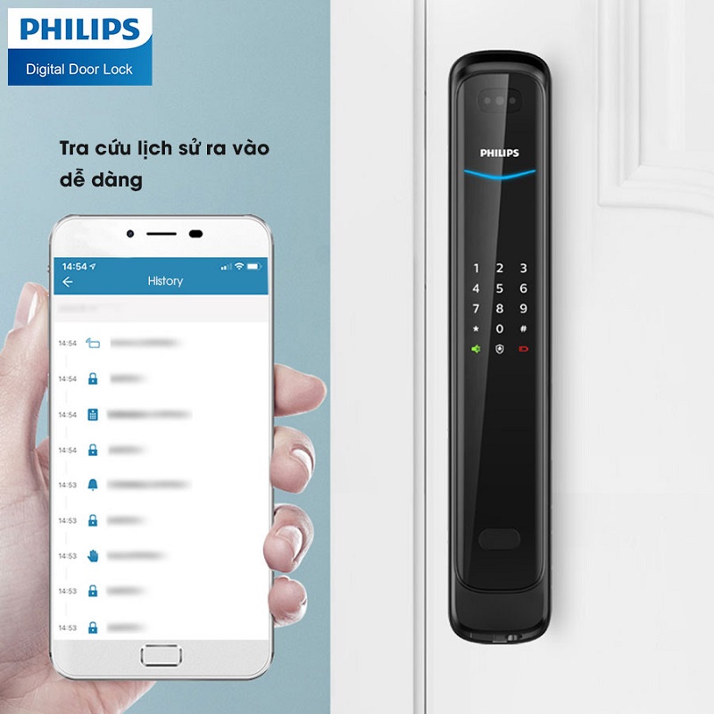 Khóa cửa nhận diện khuôn mặt Philips DDL702-5WHS - ảnh 7