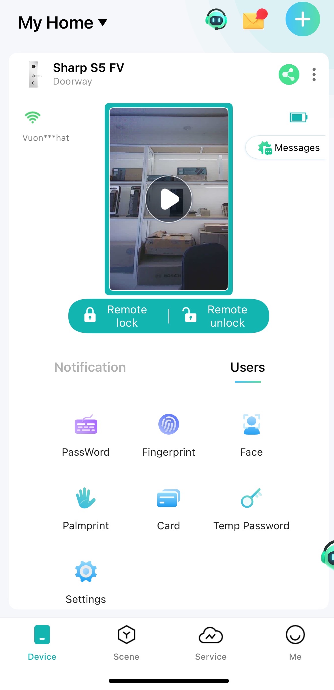 Khóa cửa nhận diện khuôn mặt Sharp S5-FV - ảnh 1