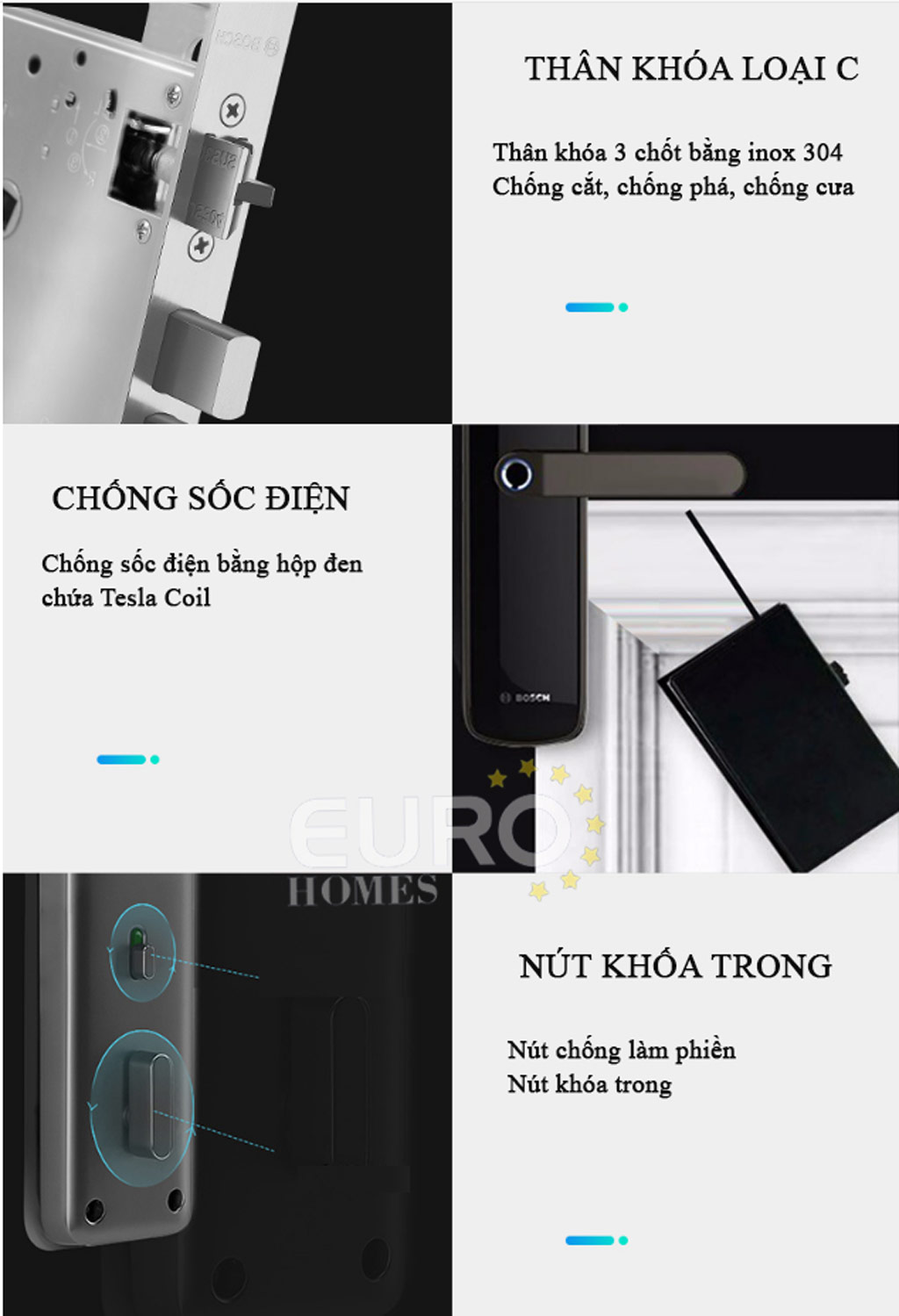 Khóa cửa vân tay Bosch ID60C - ảnh 4