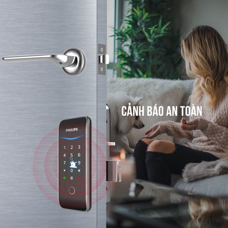 Khóa cửa vân tay không tay nắm Philips 5100-5H - ảnh 4