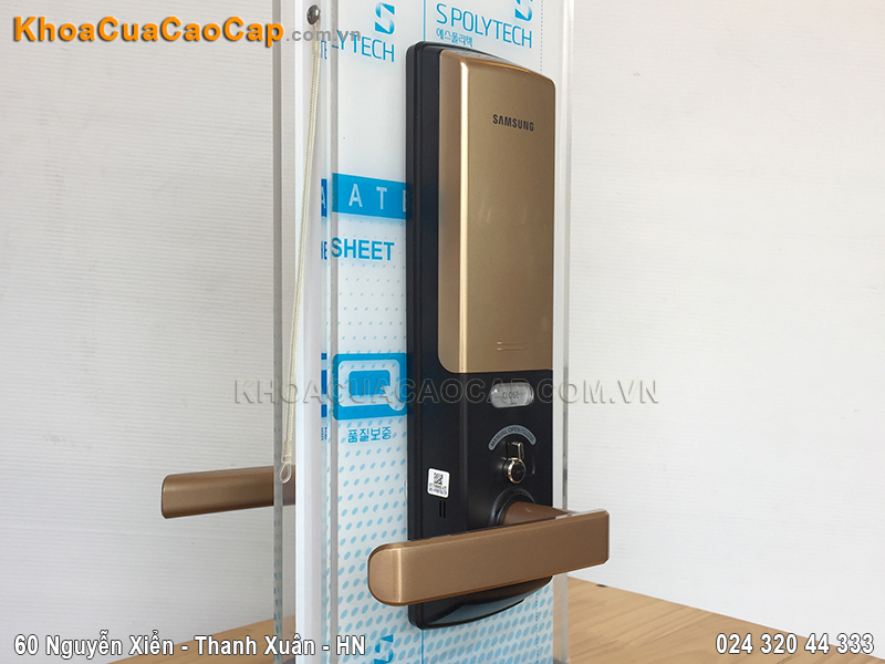 Khóa cửa vân tay Samsung SHS-H705 màu vàng gold- ảnh 3