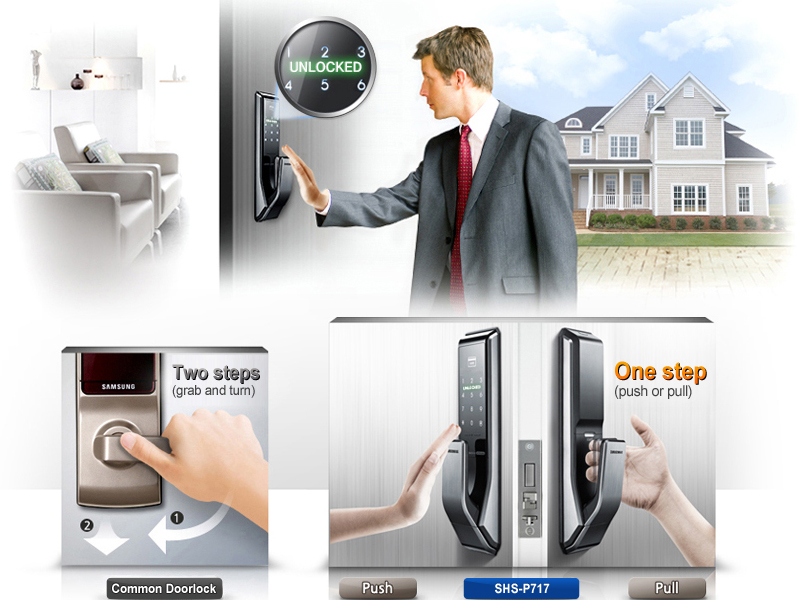 Khóa cửa điện tử Samsung SHS-P717 - ảnh 2