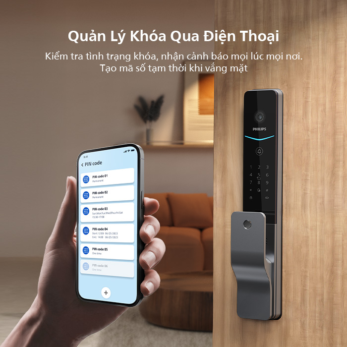 Khóa điện tử nhận diện khuôn mặt Philips DDL720-FVP - ảnh 3