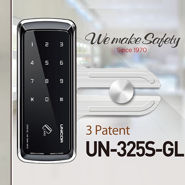 Khóa mã số thẻ từ cửa kính Unicor 325S-GL