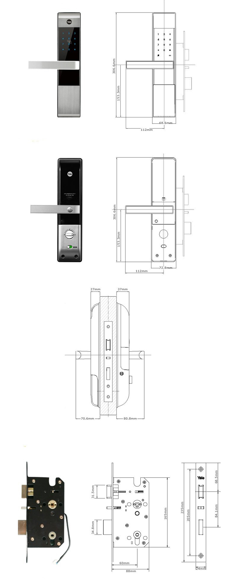 Khóa cửa mật mã - thẻ từ Yale YDM 3109 - ảnh 12