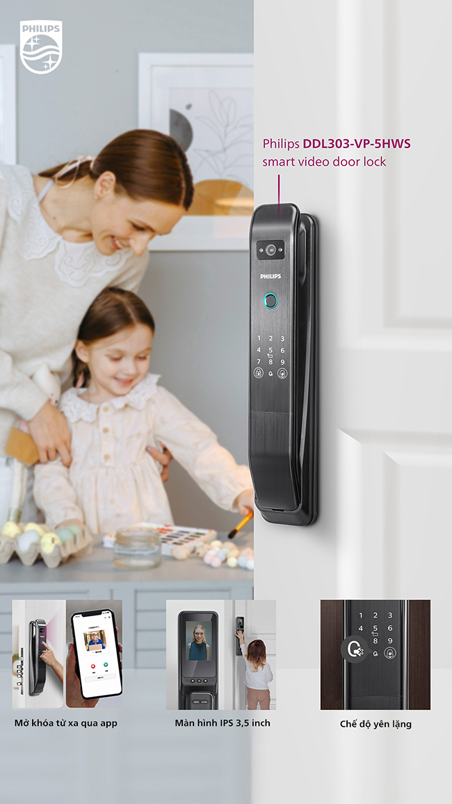 Khóa vân tay camera - màn hình Philips DDL303-VP - ảnh 6