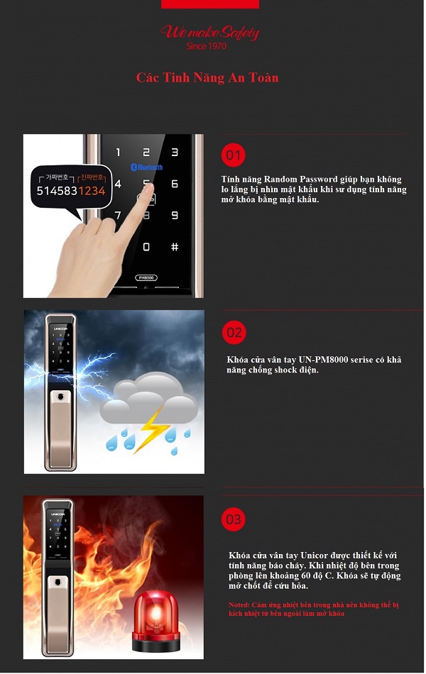 Khóa vân tay Hàn Quốc Unicor UN-PM8000 - ảnh 9