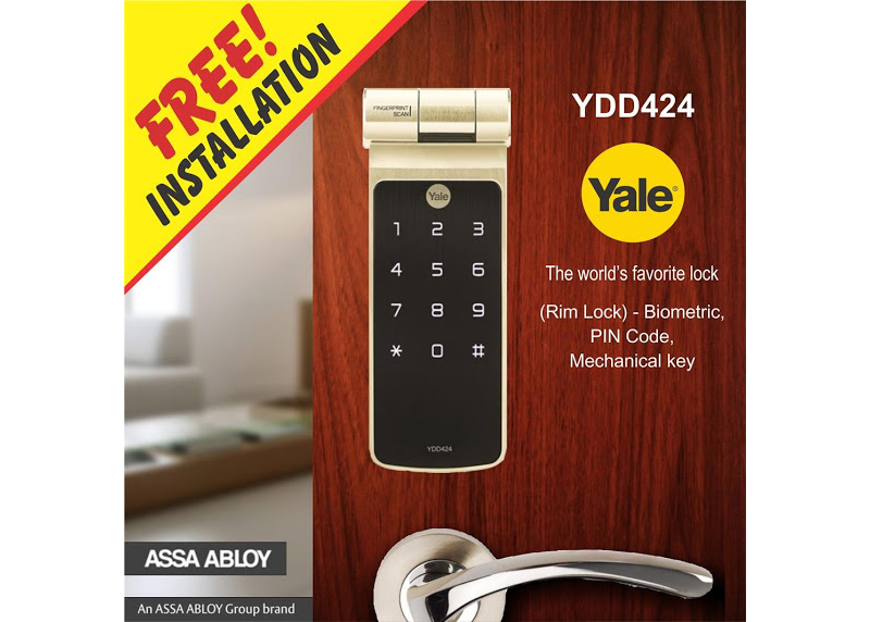 Khóa cửa vân tay không tay nắm Yale YDR 424 - ảnh 1