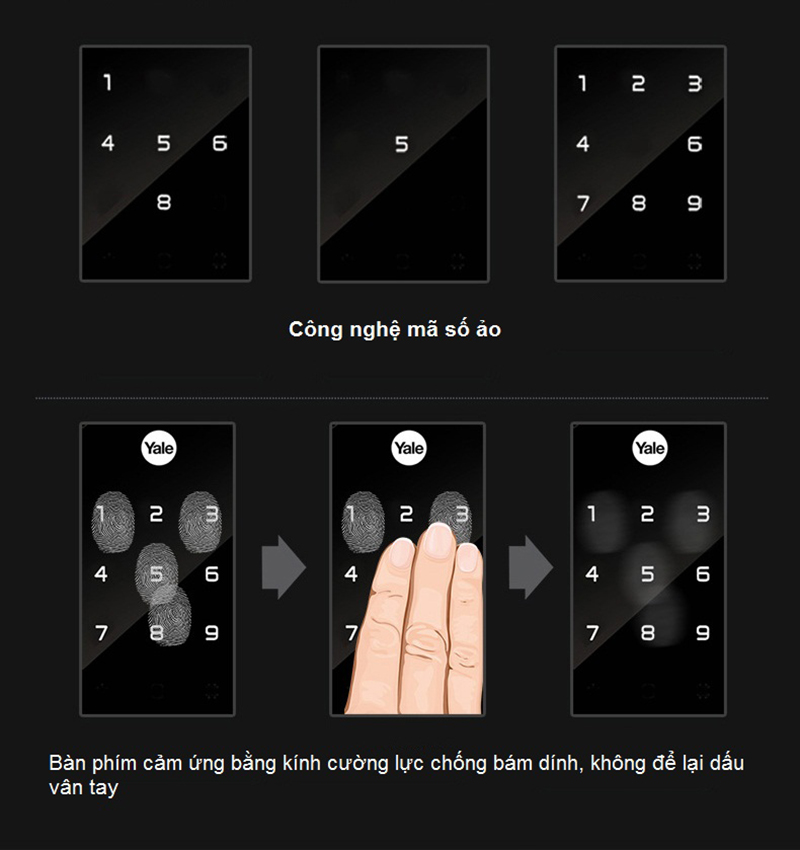 Khóa vân tay mã số Yale YDM-4109-Gold - ảnh 1