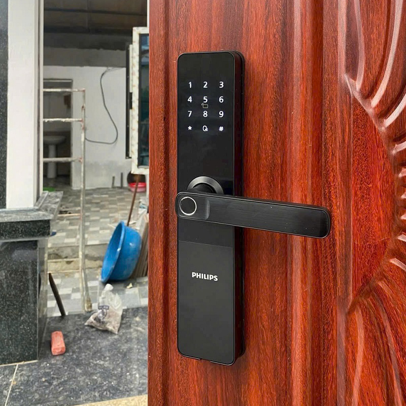 Khóa cửa vân tay, mã số, thẻ từ Philips DDL609-5HS - ảnh 1