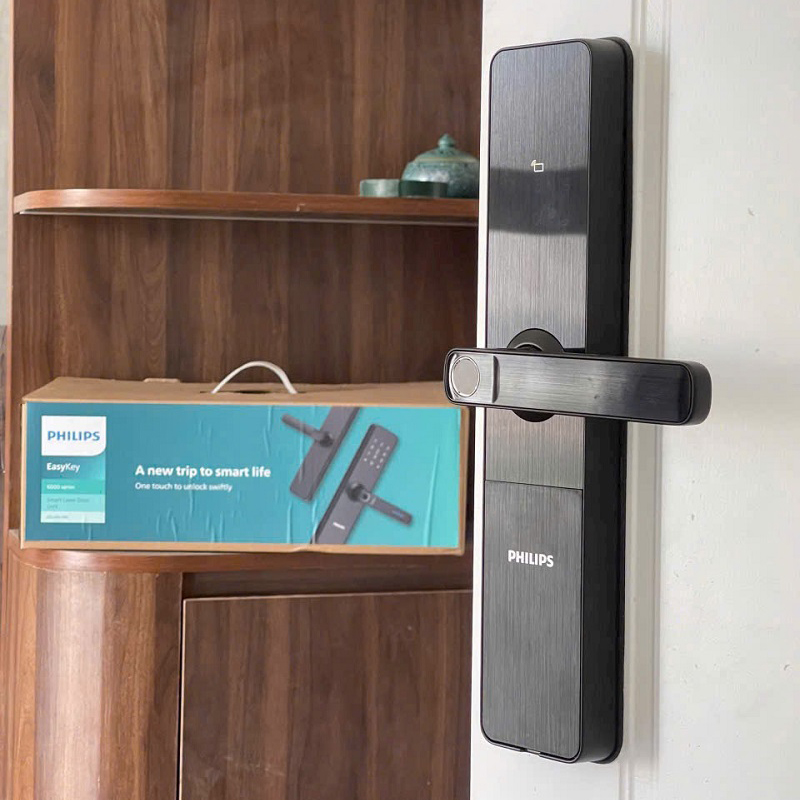 Khóa cửa vân tay, mã số, thẻ từ Philips DDL609-5HS - ảnh 1