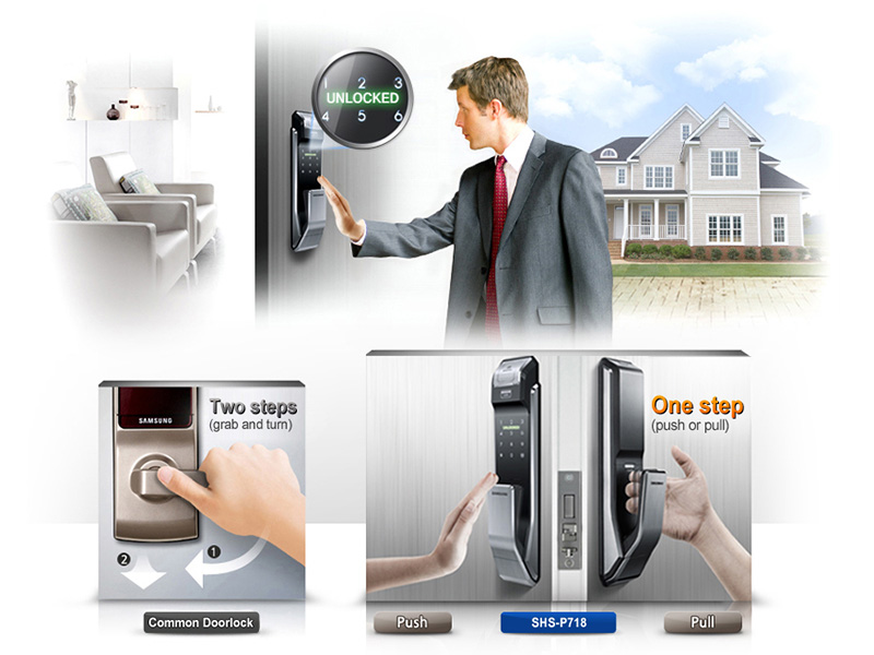 Khóa vân tay Samsung SHS-P718 - ảnh 2